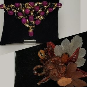 🇨🇦 Vintage Lot Of Artisan Handcrafted Brooches